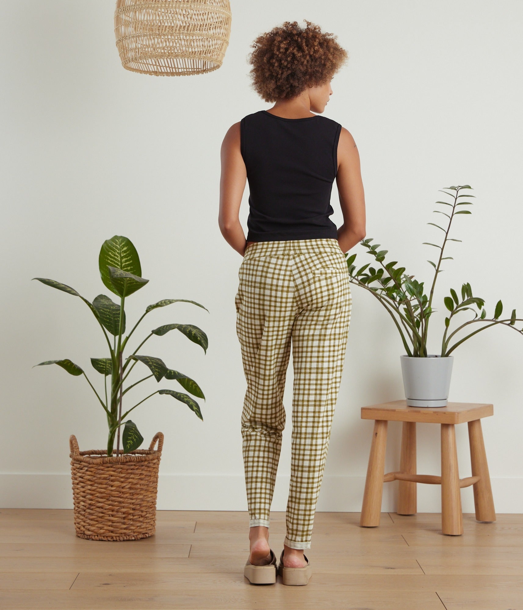 Sequoia Pant - Olive Plaid