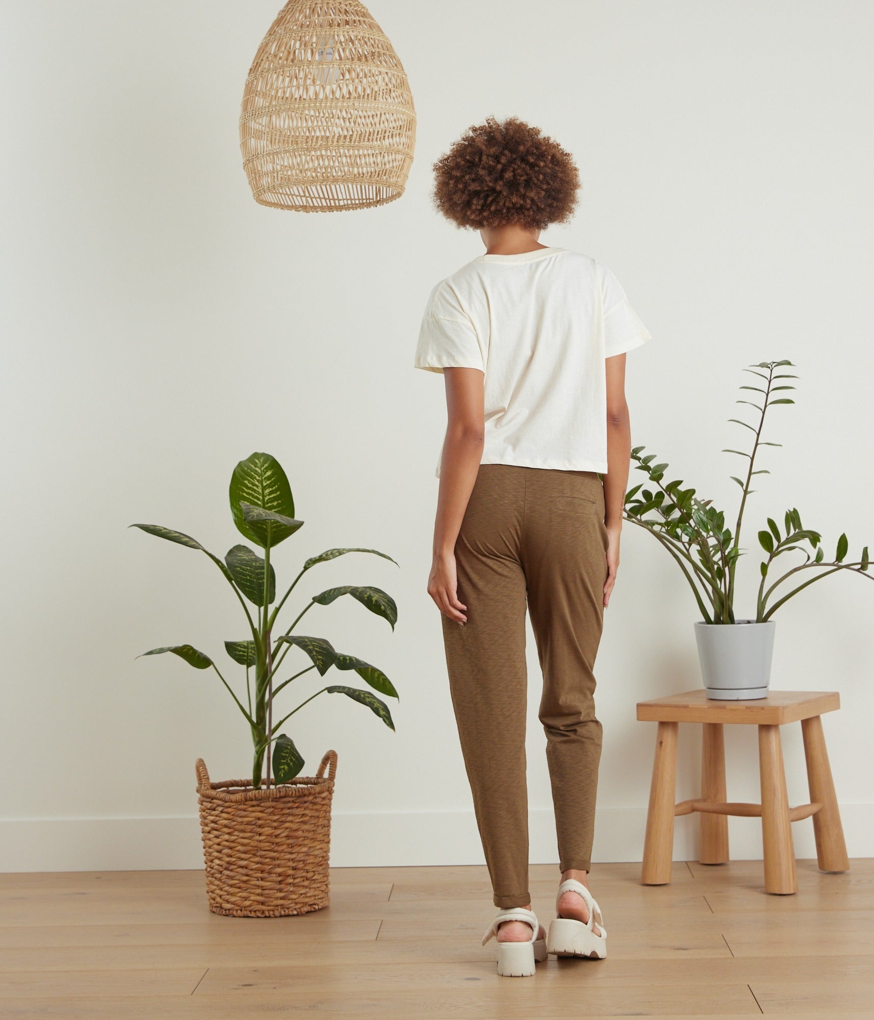 Fruits & Veggies Crop Tee - Stone