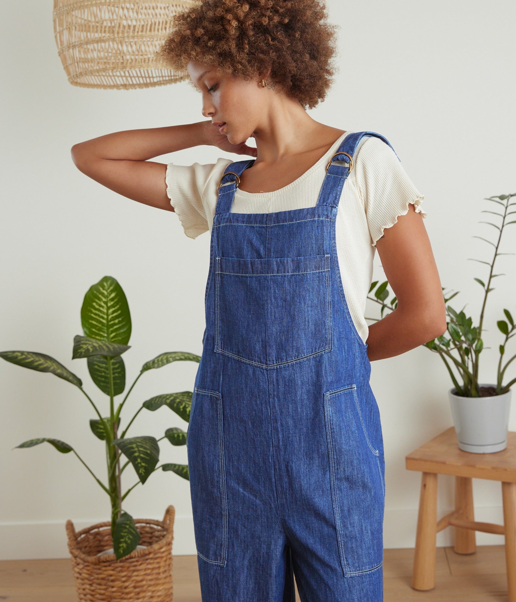 Georgia Overall - Dark Wash