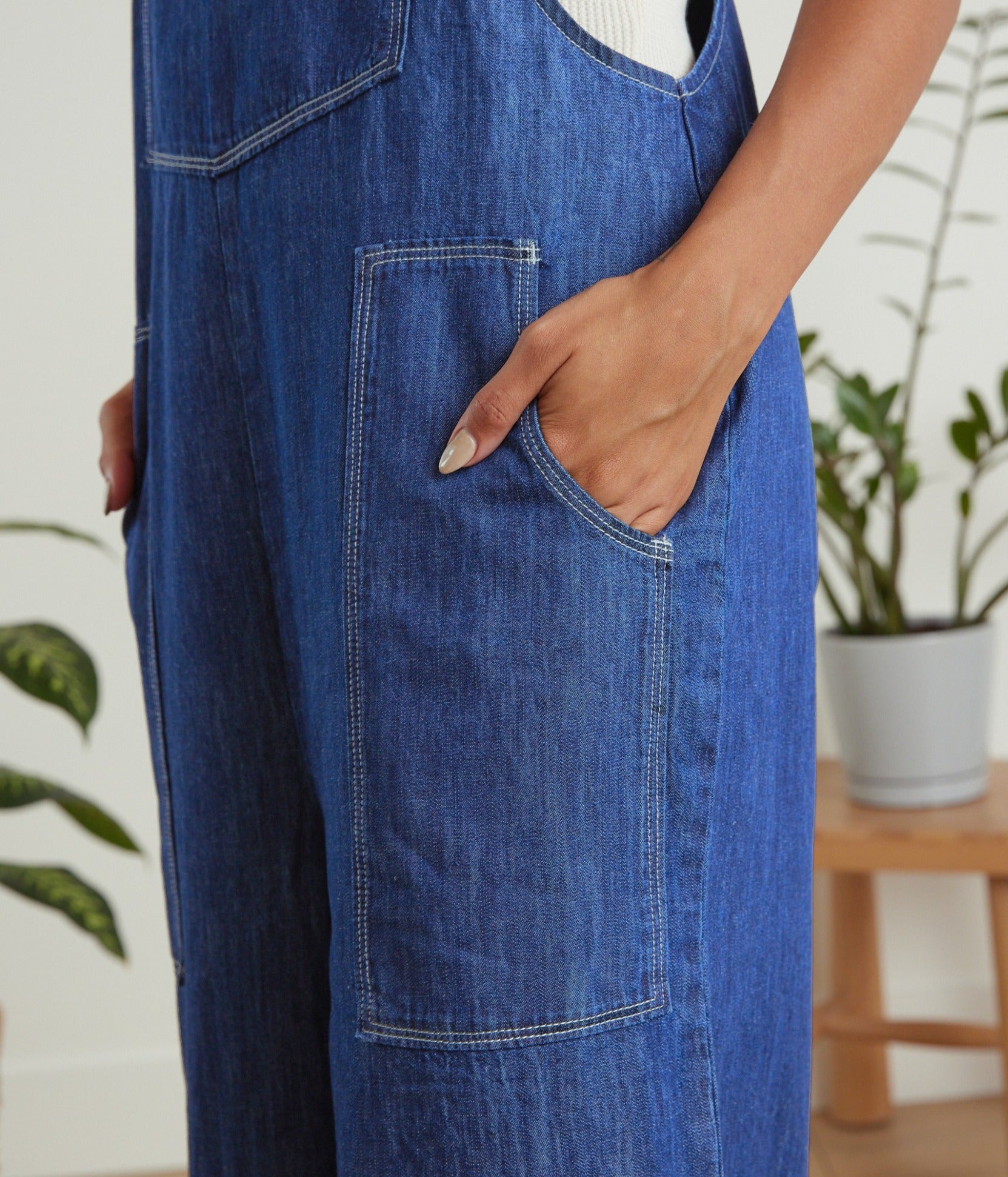 Georgia Overall - Dark Wash
