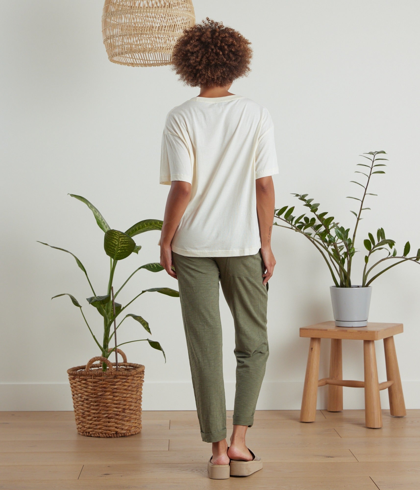 Wildflowers Relaxed Tee - Stone